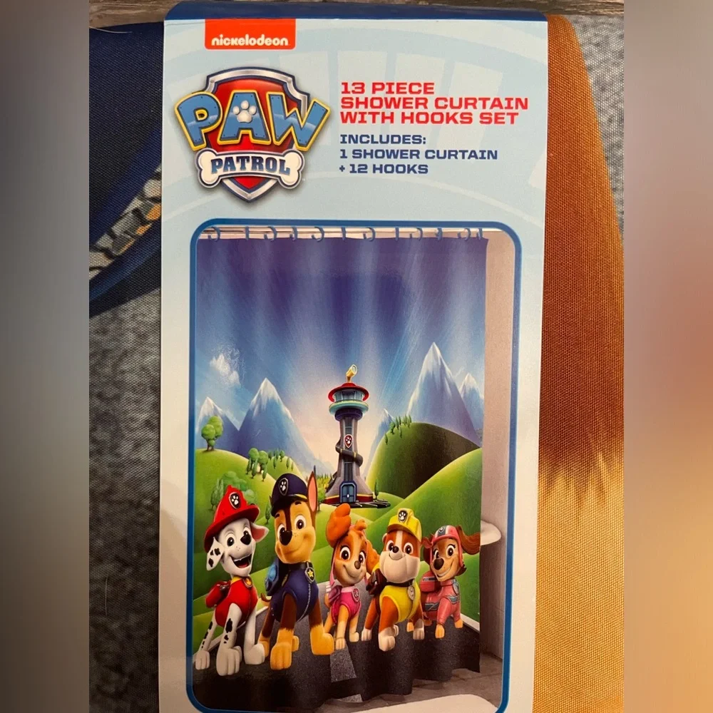 Paw Patrol 13 Piece Shower Curtain with Hooks Set
